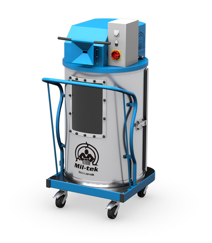 Shred and recycle plastic banding and strapping