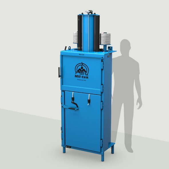 Pneumatic cardboard and plastic baler 2205