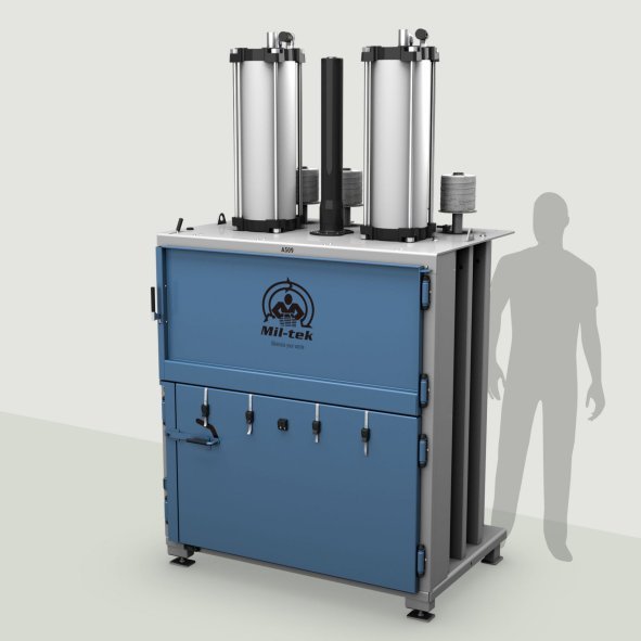 Pneumatic cardboard and plastic baler A509