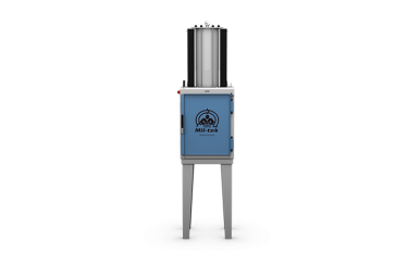 blue commercial can crusher