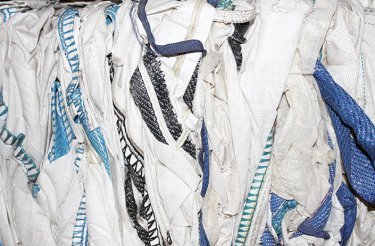 close up of compacted big bag bale