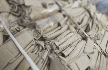 cardboard bale close up