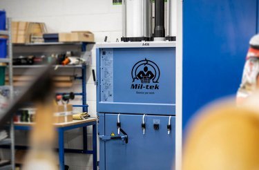 blue baler on free trial placed in cramped room