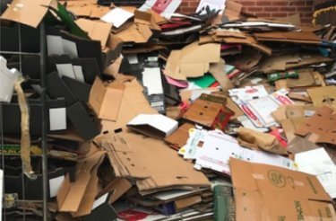 cardboard waste at azad supermarket