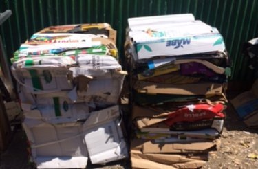 two bales outside azad supermarket