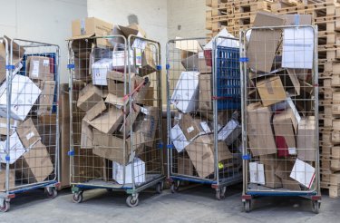 cages with cardboard in manufacturing