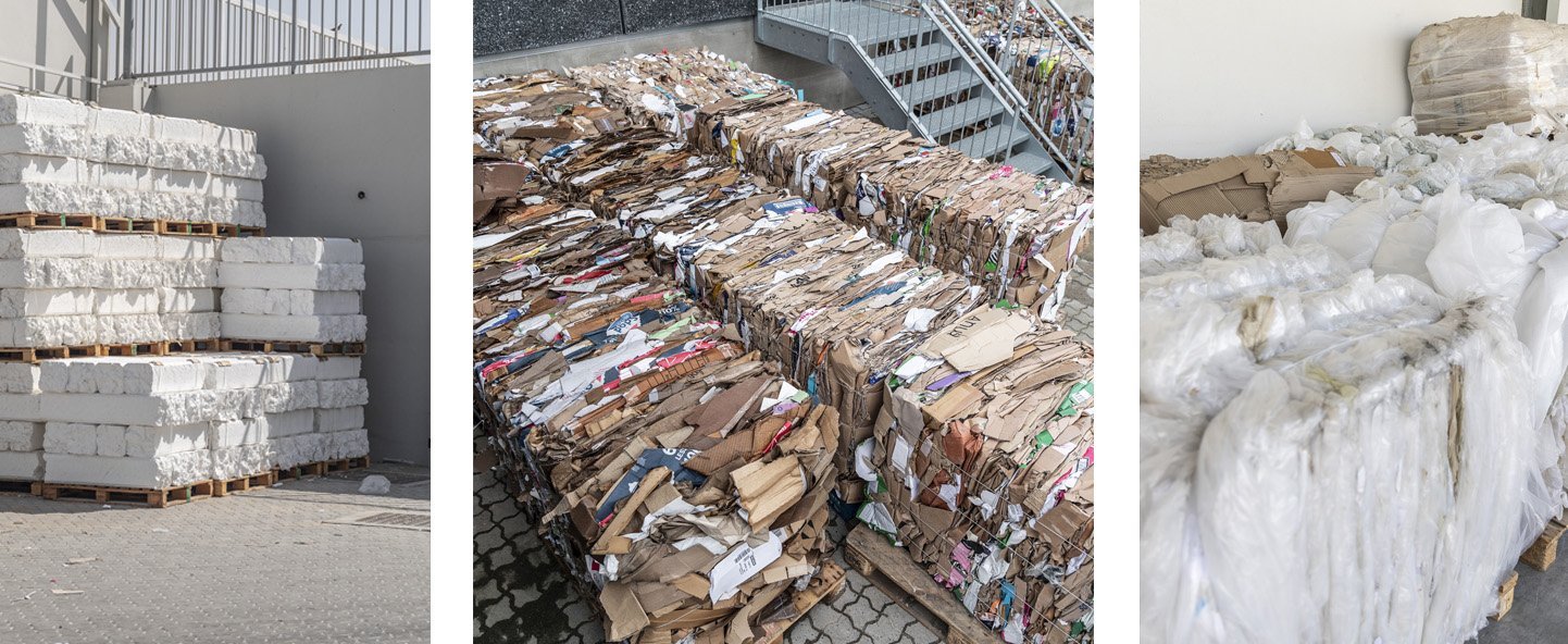 manufacturing waste baled