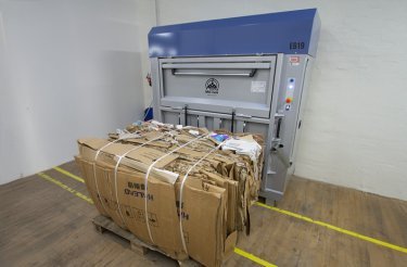 electric baler in corner