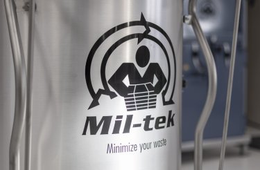 mixed waste compactor close up