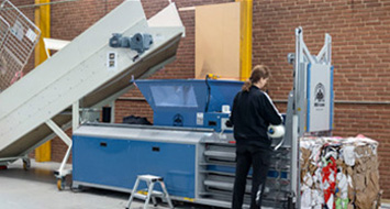 Save time with a cardboard baler